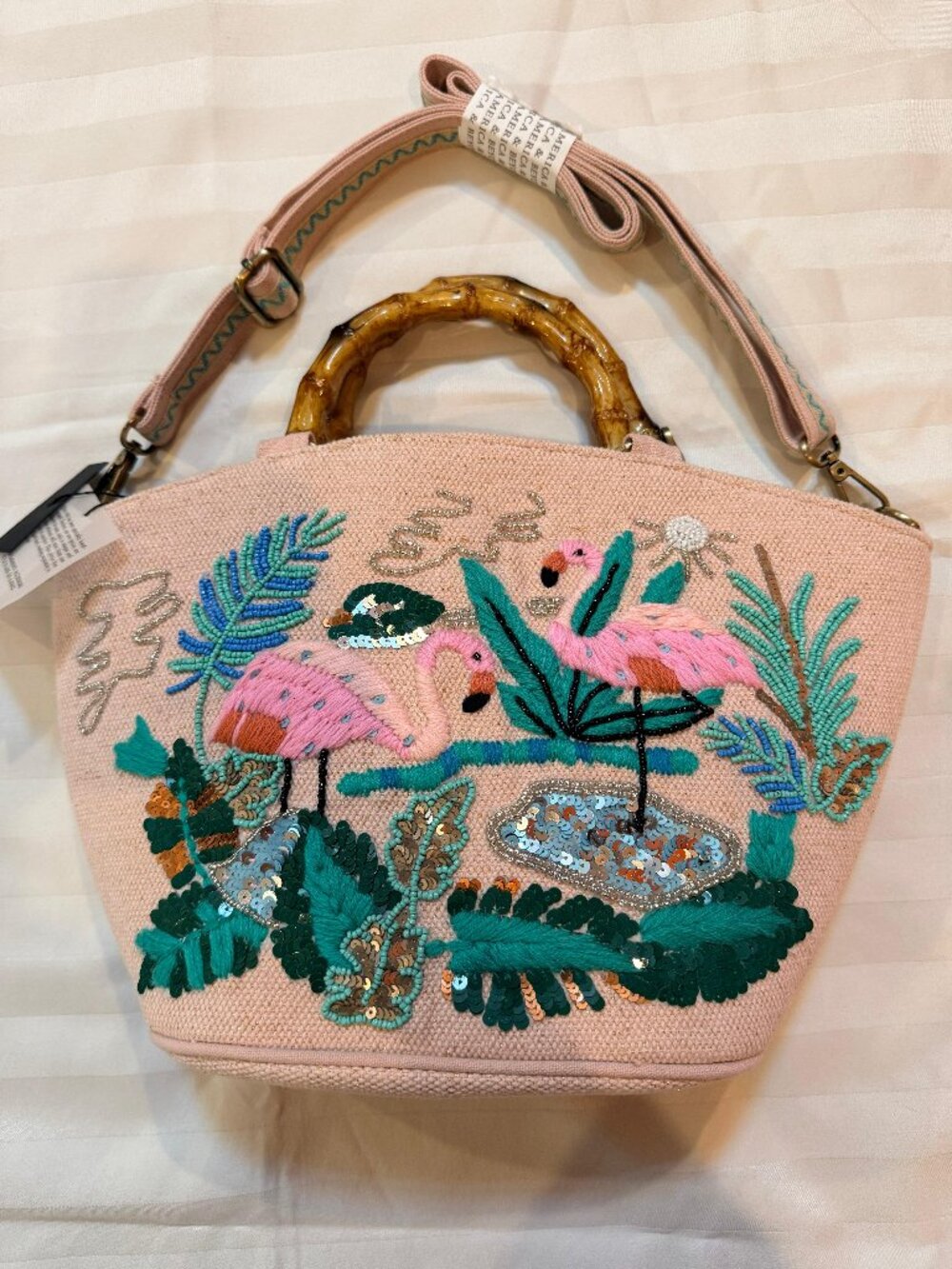 NWT America and Beyond Tropical Pink Flamenco Tote